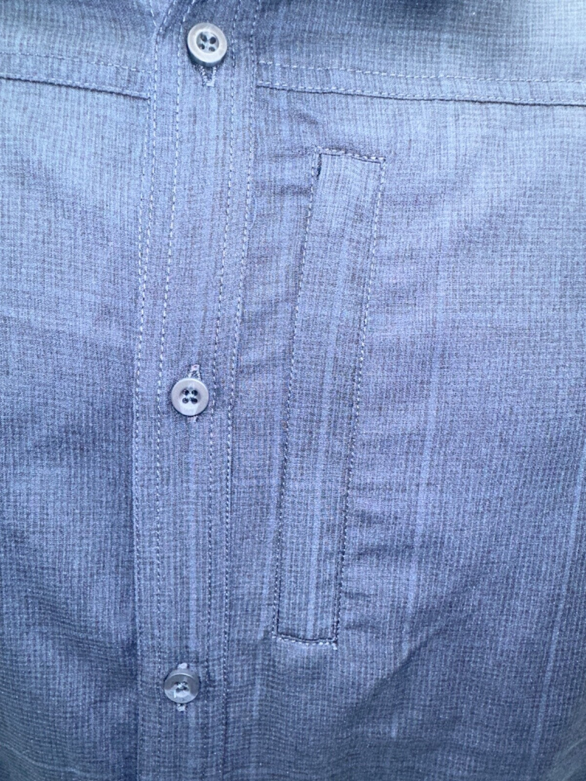 $60 G.H. Bass Men’s SS Cationic Button Down Shirt - Sky Captain - Medium - New