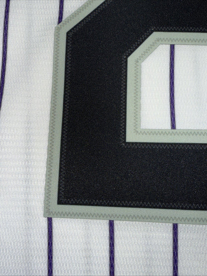 $135 Nike Mens Official Colorado Rockies Ryan McMahon #24 White Jersey-Large-New