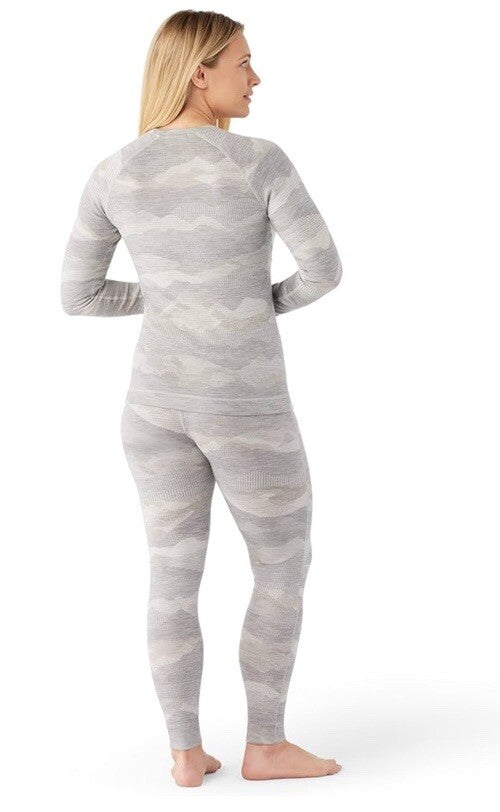 $110 Smartwool Women’s 250 Merino Wool Base Layer Crew Top-Gray Print-XSmall-New