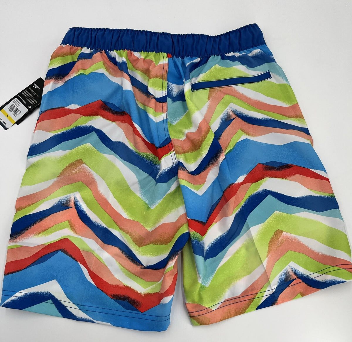 $62 Speedo Men’s Bondi 9""  Comfort Stretch Lined Boardshorts-Multi-Medium-New