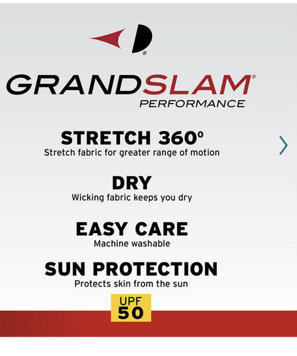 Grand Slam Performance Stretch Golf Shorts Mens -Chambray Blue- 40W- New $65