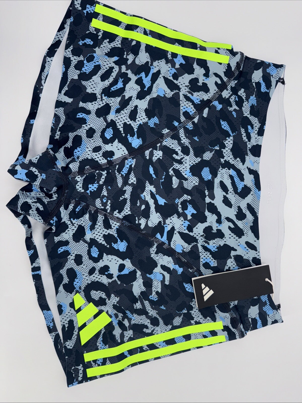 $85 Adidas Women Adizero Booty Elite Running tights shorts IT5775-Blue-Large-New