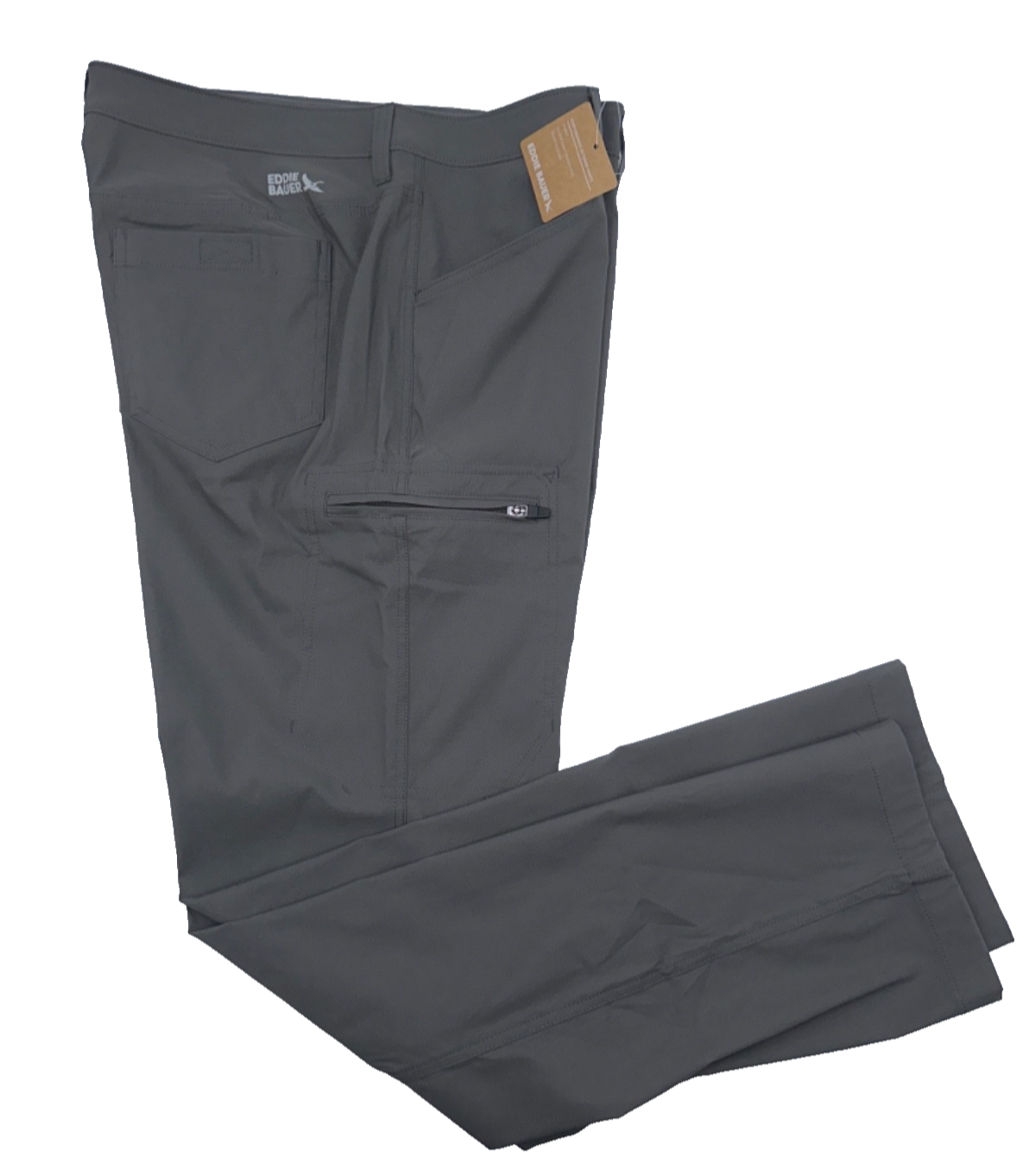 $70 Eddie Bauer Men's Rainier Tech Pants - Dark Smoke - Size 34W x 32W - New