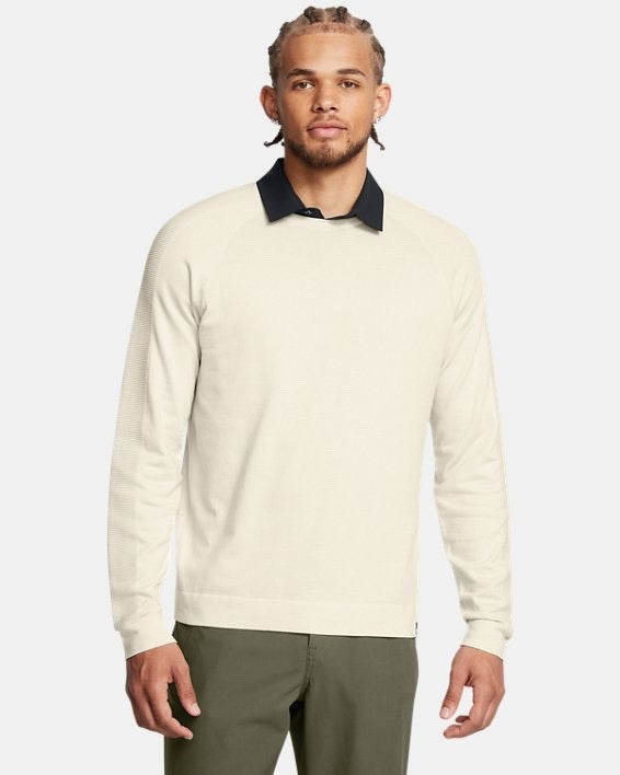 $150 Under Armour Men's Tour Tips Sweater - White - Medium - New With Tag