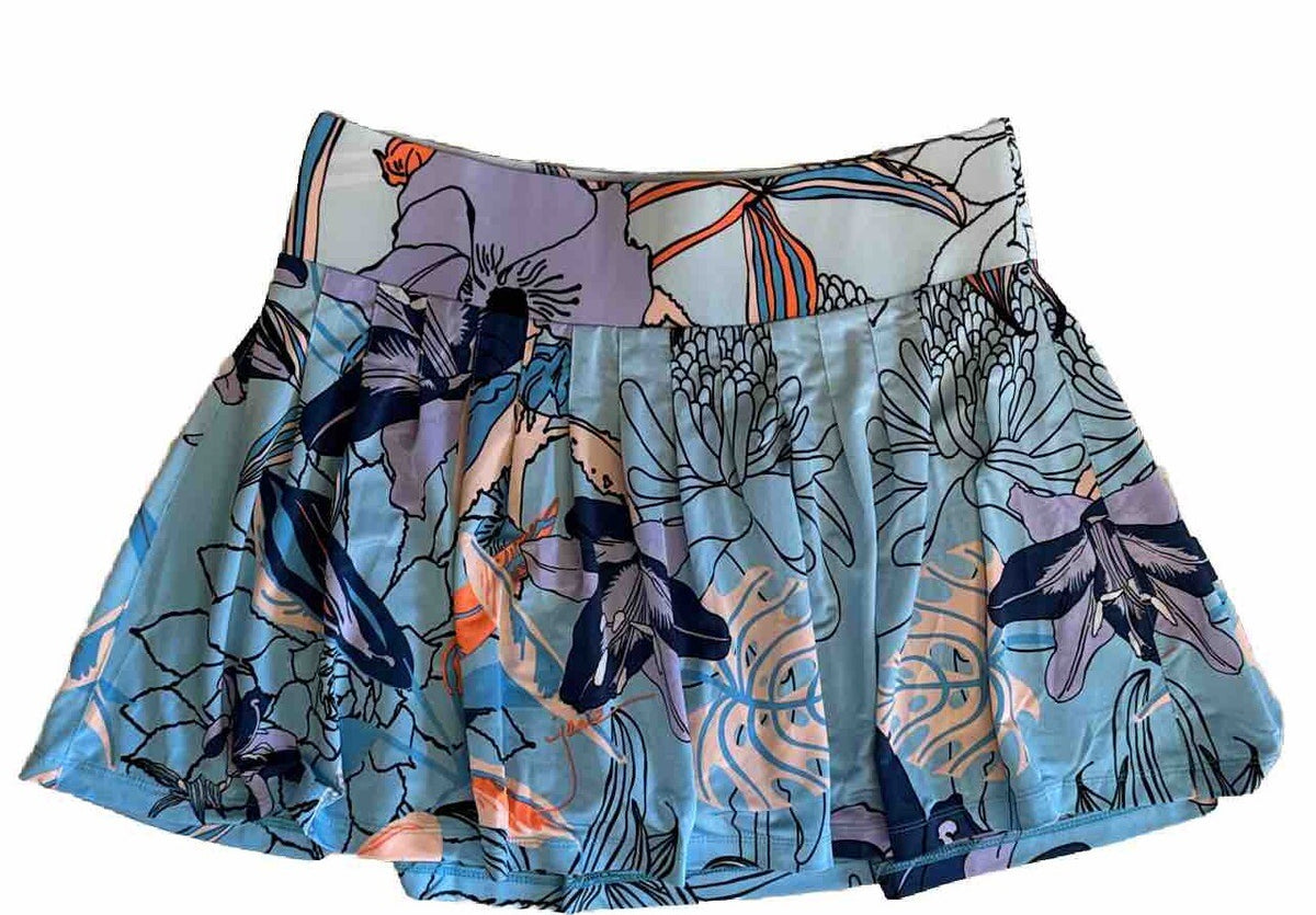 Jamie Sadock Women’s 16" Ikebana Print Golf Skort -Blue Floral- Size 2- MSRP $93