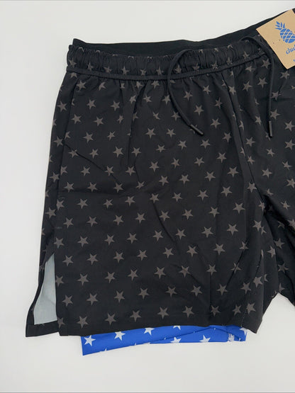 $80 Chubbies Men’s The Danger Zone 5.5” Ultimate Training Shorts-Black-Small