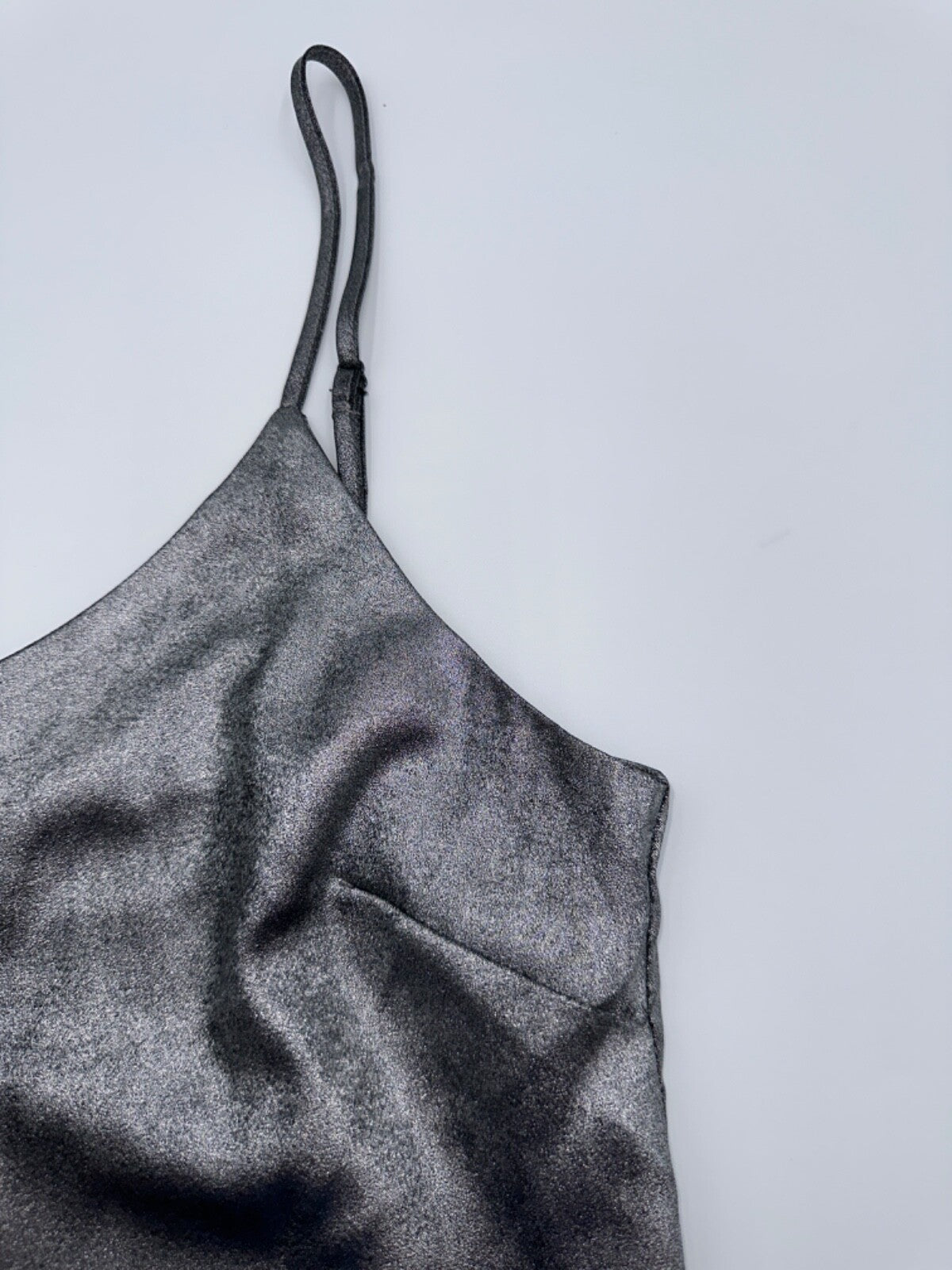 $59 Steve Madden Women’s Foil Crepe Cami - Gunmetal - Small - New With Tags