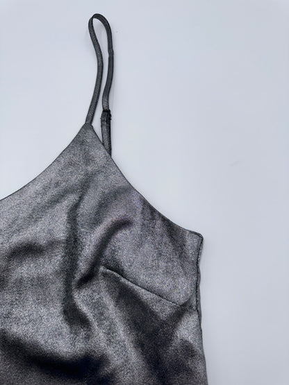 $59 Steve Madden Women’s Foil Crepe Cami - Gunmetal - Small - New With Tags