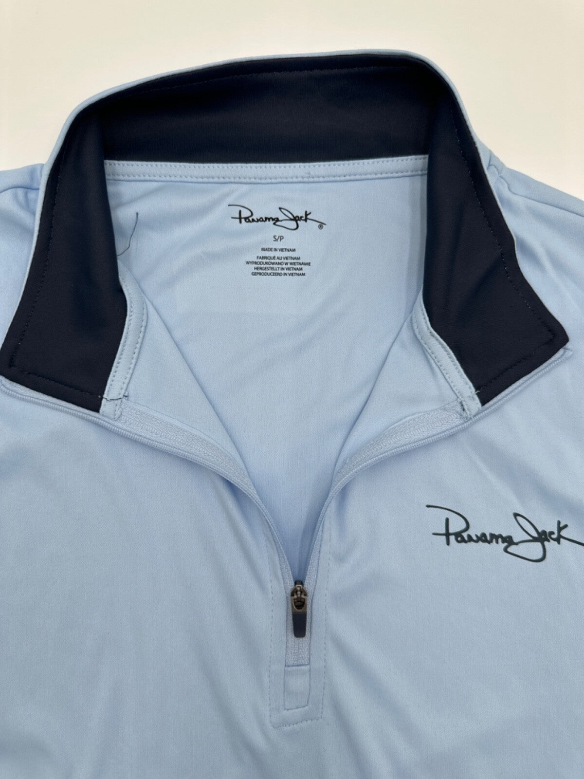 $78 Panama Jack Men’s 1/4 Zip Long Sleeve Shirt- Blue - Small- New With Tag
