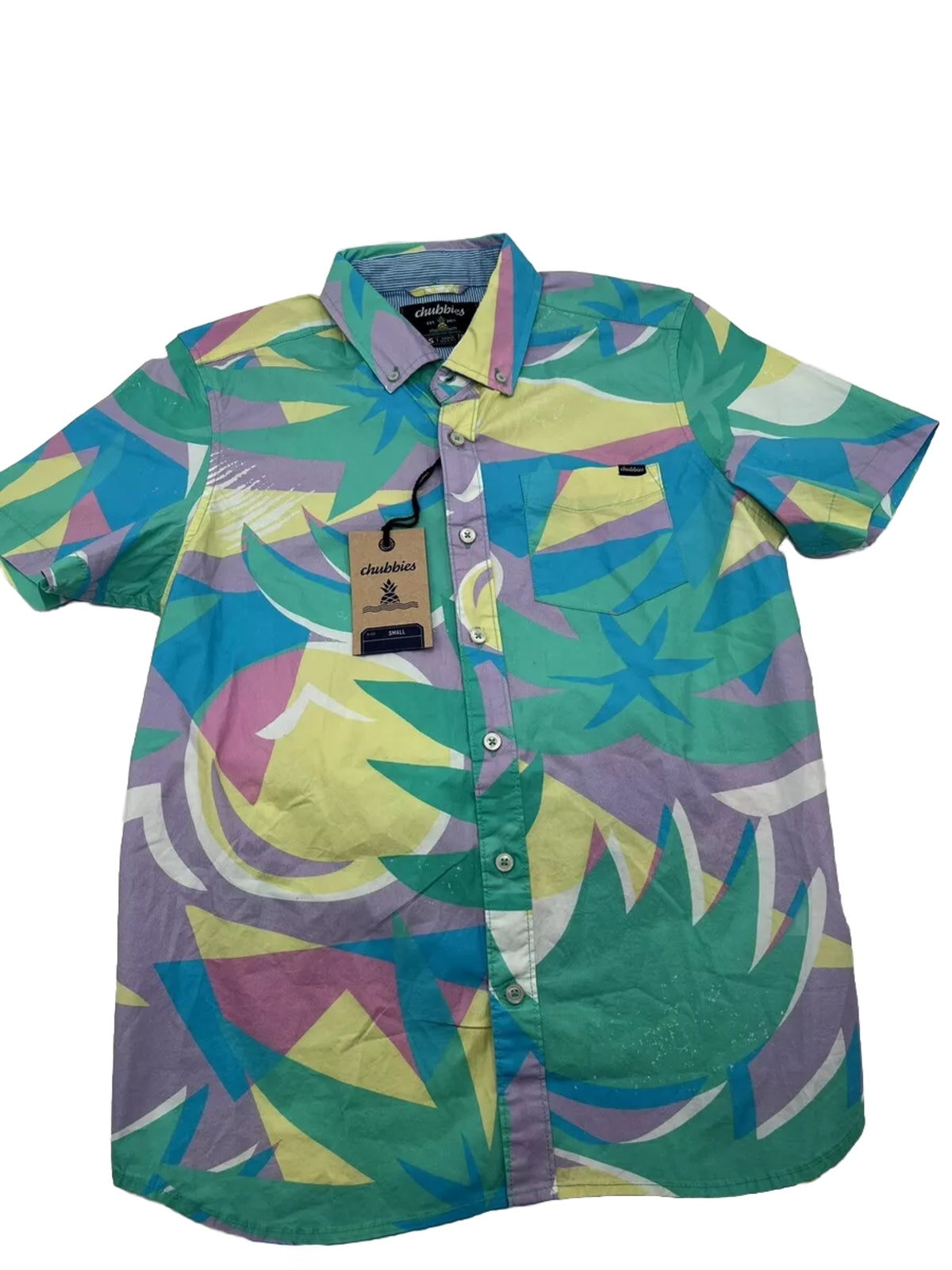 Chubbies Men’s Shirt The Surfside Friday Shirt-Multi -Small - New Tag $65