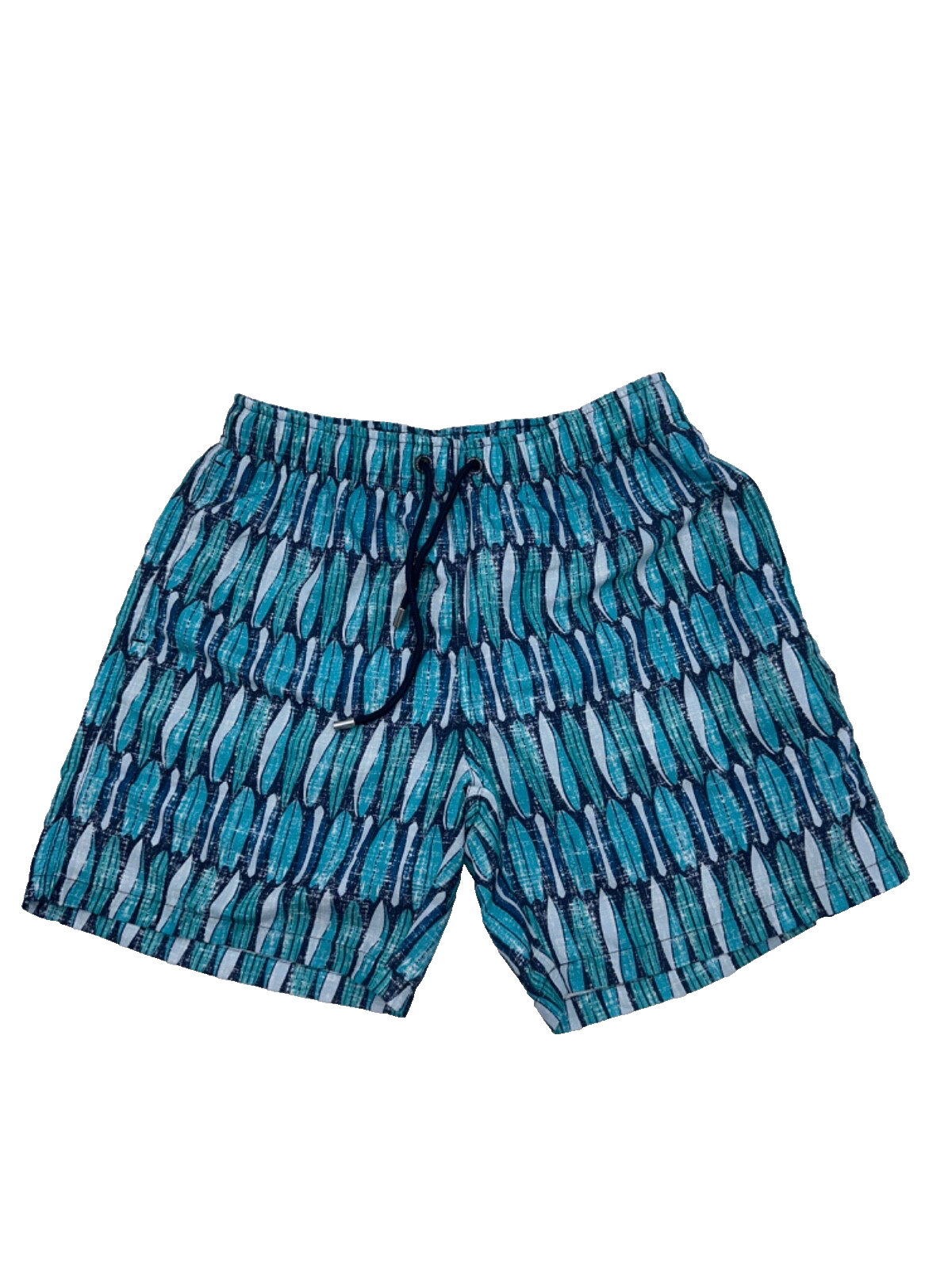 $90 Franks Men’s  6” Swim Shorts - Blue Longboard Stripe- Small- New with Tag