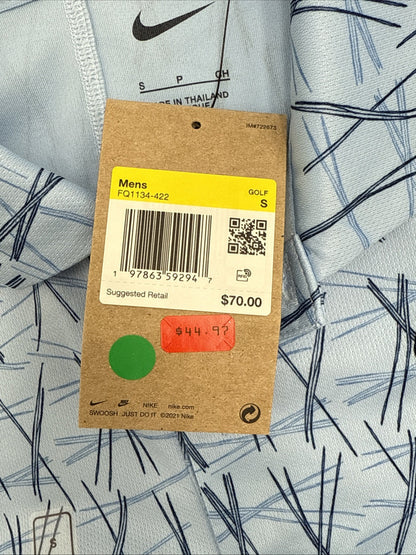 $70 Nike Men’s Dri-FIT Victory Collared Polo FQ1134-422-Blue Print-Small-New Tag