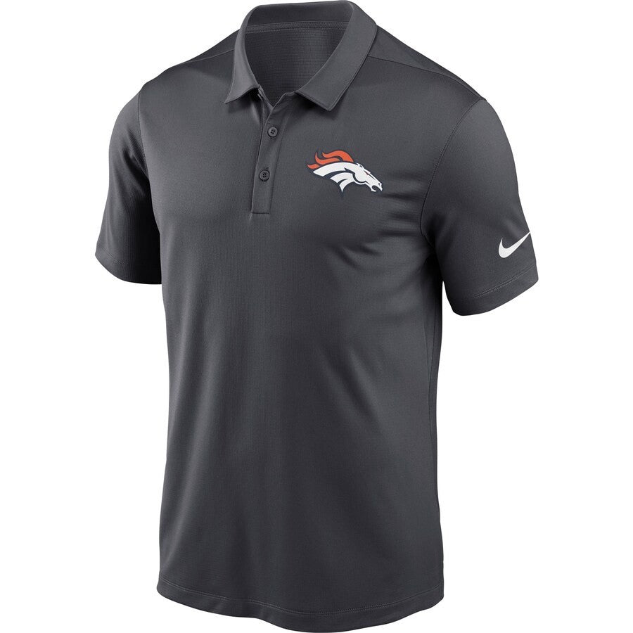 $68 Nike Men's Denver Broncos Polo  Shirt - Charcoal - Small - New With Tags