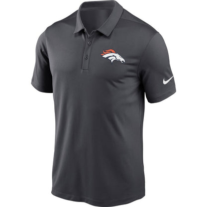 $68 Nike Men's Denver Broncos Polo  Shirt - Charcoal - Small - New With Tags