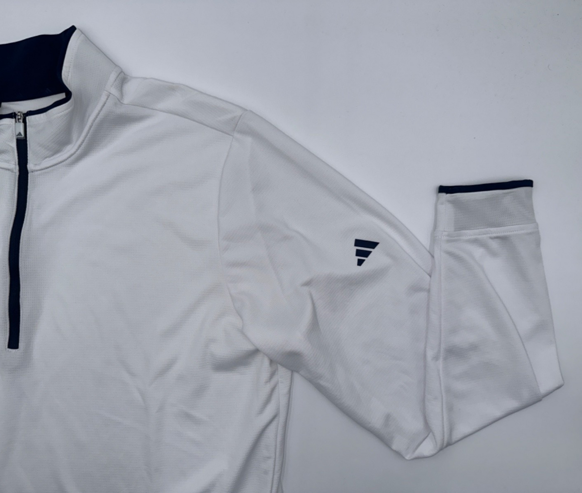 $70 Adidas Men’s Lightweight Half Zip Top - White - Large - New With Tags
