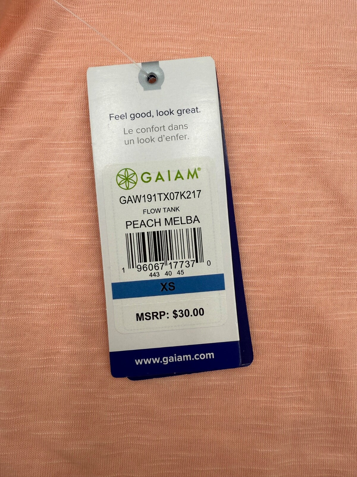 Gaiam Women’s-High-Low Tank Top- Peach Melba- XSmall- New Tag