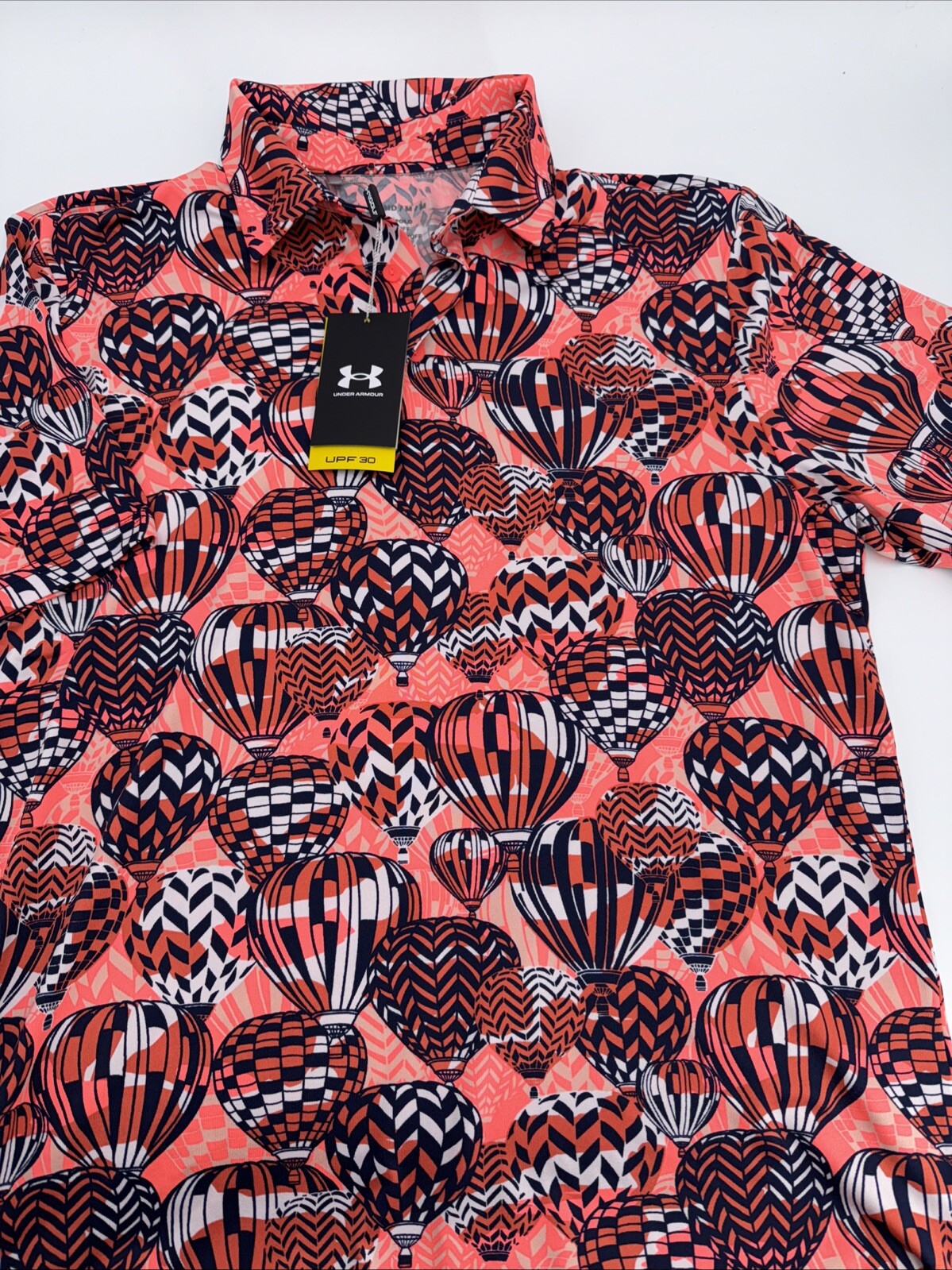 Under Armour Golf Men's Playoff 3.0 Hot Air Balloon Polo Shirt-Redish-Medium-New