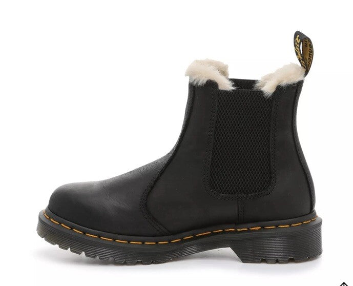 $180 Dr Martens Women’s 2976 Black Faux Fur Lined Chelsea Boots-Size: 10M-NEW