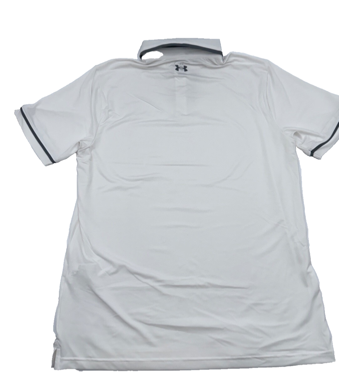 $65 Under Armour Men's T2 Green Tipped Polo - White/Grey - Medium -New With Tag