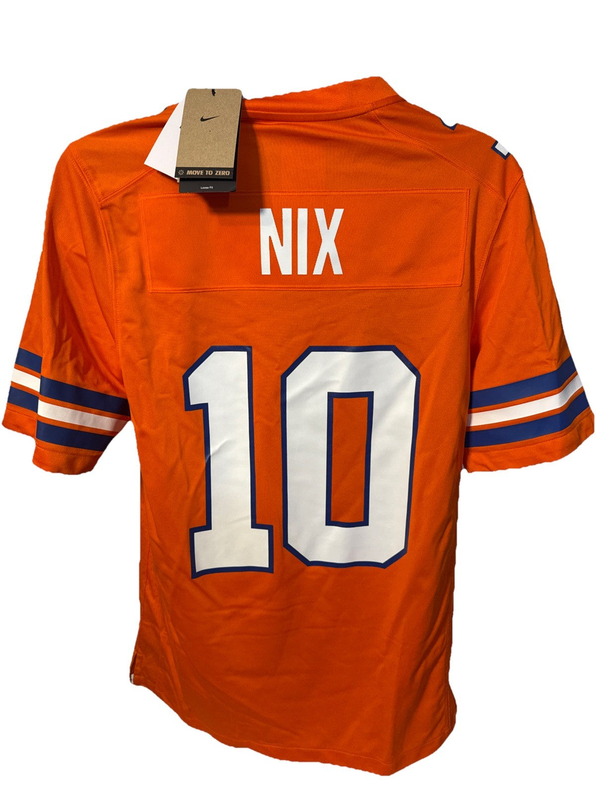 Nike Bo Nix #10 1977 Denver Broncos Jersey Licensed NFL Jersey-Orange-XLarge-New