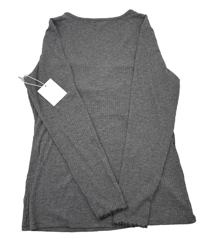 LC Lauren Conrad Women’s- Cozy Longsleeve Shirt- Grey- Large-New Tag