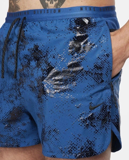 $100 Nike Men’s ADV Running Division Shorts Blue Black FN3377-476- Size: Large