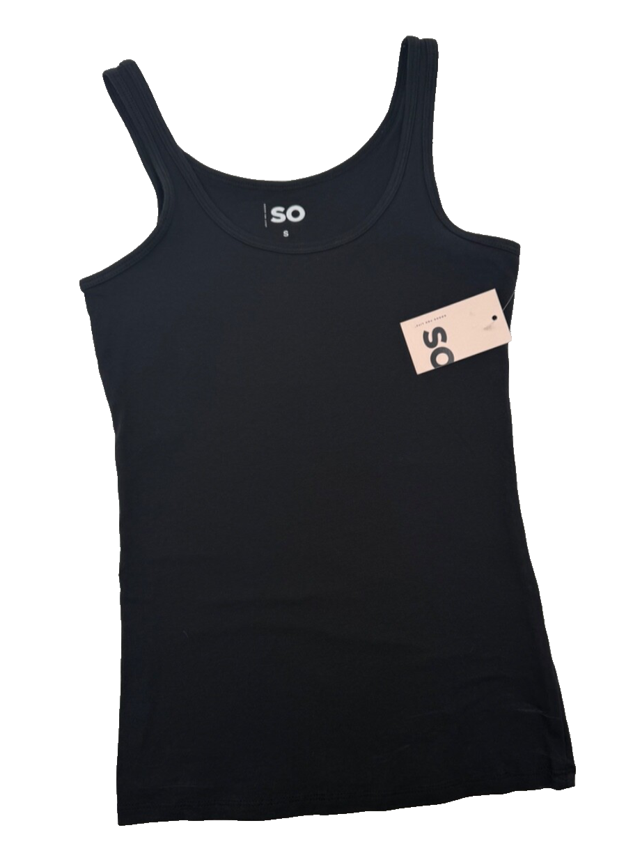 SO Women’s- Favorite Scoopneck Layering Tank- Black Luxe- Small-New Tag