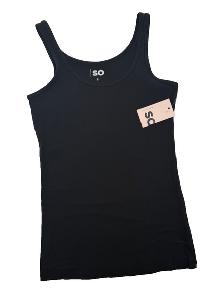 SO Women’s- Favorite Scoopneck Layering Tank- Black Luxe- Small-New Tag