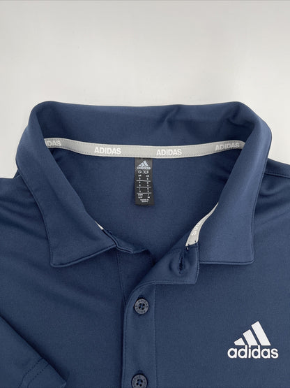 $65 Adidas Men’s Polo Shirt 3 Stripe Regular Fit Performance Golf-Navy-Medium