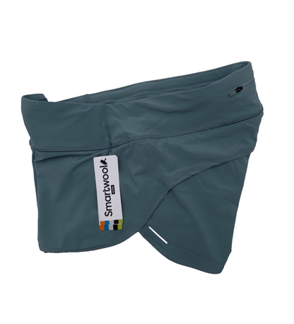 $60 SmartWool Women's Active Lined Shorts Built-In Briefs - Lead - Medium - New