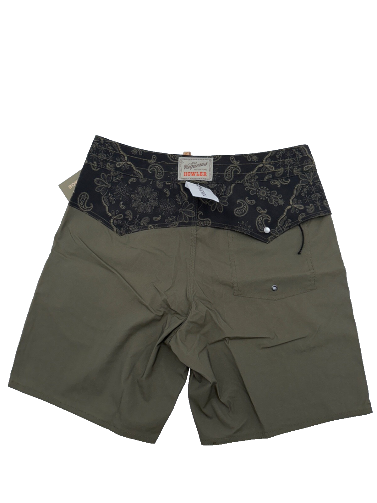 $60 Howler Brothers Men’s Los Vaqueros Boardshorts 8” - Dark Olive - Size 31-New