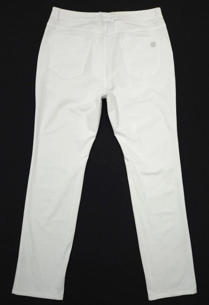 $185 G/FORE Men’s 36 Performance Stretch Tour 5 Pocket Pants-Snow White-34W-New