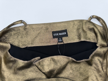 $59 Steve Madden Women’s Metallic V-Neck Camisole- Gold- Small- New With Tag