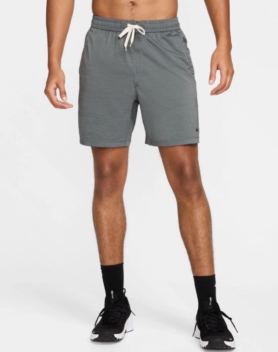 $50 Nike Men's Form Dri-FIT 7" Unlined Versatile Shorts- Grey - Medium - New Tag