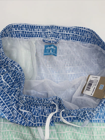 $70 Chubbies The Ocean Trifectas 5.5" Inseam Swim Trunks- Multi -XLarge -New Tag