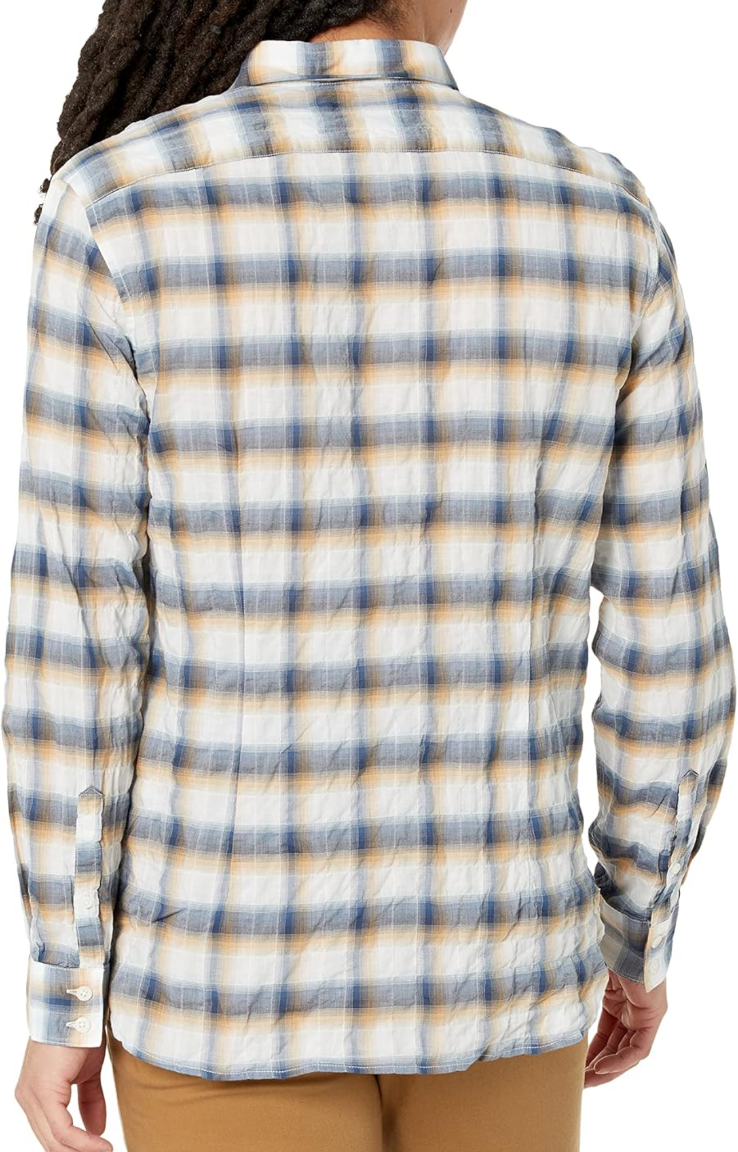 $198 John Varvatos Men's Ross Long/S Shirt - China White - Small - New With Tags
