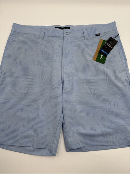 $95 Travis Mathew Men’s Street Art Tropical Print Golf Shorts-Blue- Size: 35-New