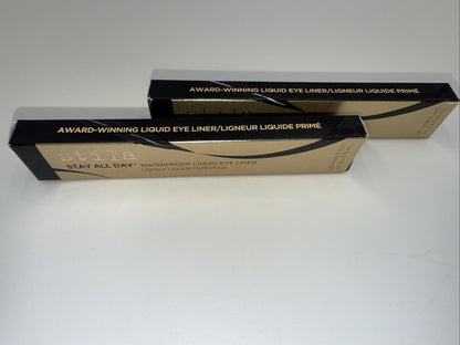 2 PACK Stila Stay All Day Waterproof Liquid Eye Liner “Intense Black” Full Size