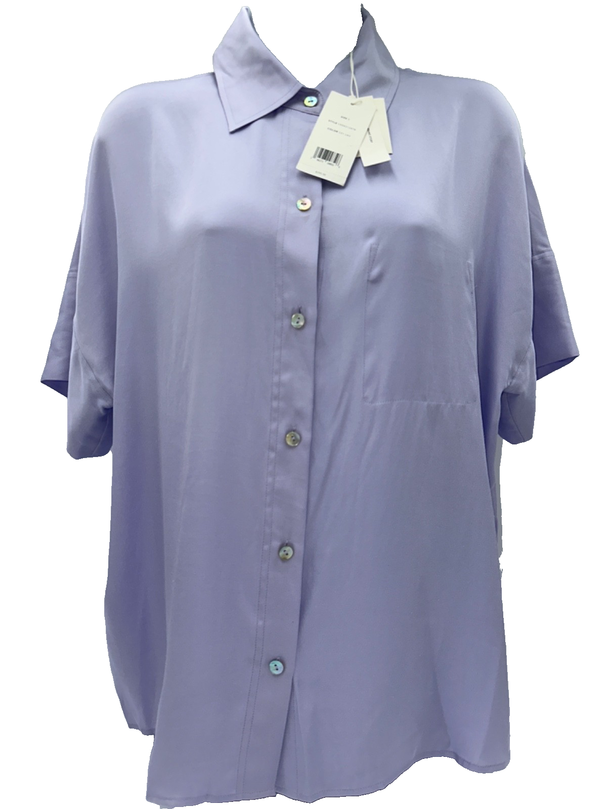 $295 Vince Women's Button Down Shirt - VX0431248-Purple- Small - New With Tags