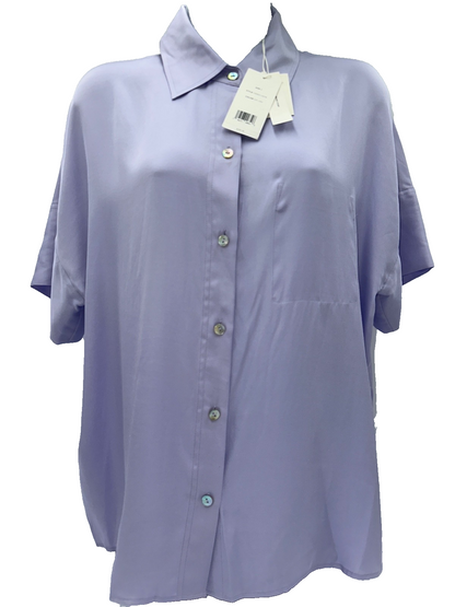 $295 Vince Women's Button Down Shirt - VX0431248-Purple- Small - New With Tags
