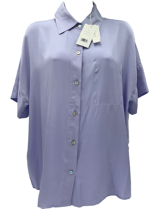 $295 Vince Women's Button Down Shirt - VX0431248-Purple- Small - New With Tags