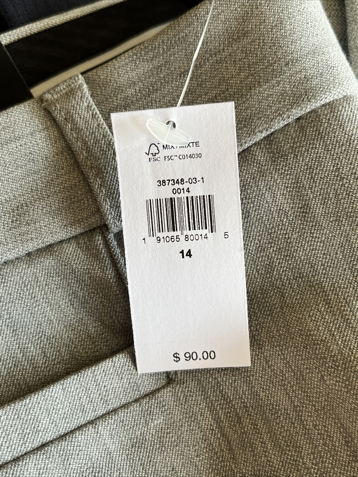 BANANA REPUBLIC Curvy SLOAN Women's Mid Rise Slim Fit Ankle Pants-Gray-Size 14