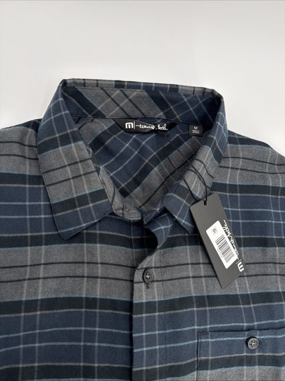 $145 Travis Mathew Men’s Button Long Sleeve Plaid Shirt-Hydroplane -Small-New