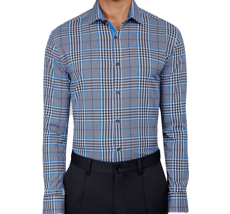 $80 Society Of Threads Men's Button Down 4 Way Stretch Shirt - Blue - Small-New