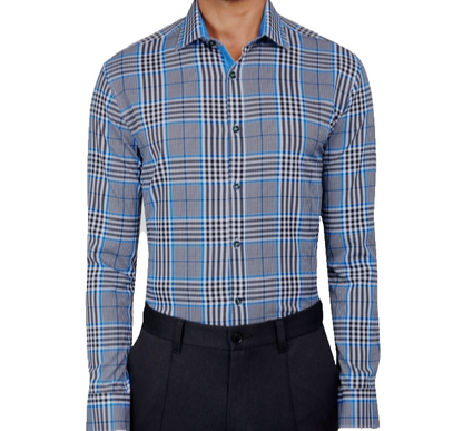 $80 Society Of Threads Men's Button Down 4 Way Stretch Shirt - Blue - Small-New