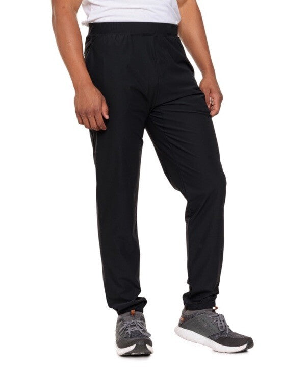 $60 Hurley Men's Bootcamp Block Logo Active Woven Joggers- Black - Small - New