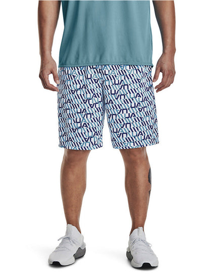 Under Armour Men’s Tech Printed Shorts - -White Blue-Small -NWT $35