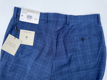 $200 Calvin Klein Men's Jace Slim Fit Suit Pant - Blue - 33W x 30L - New Tags