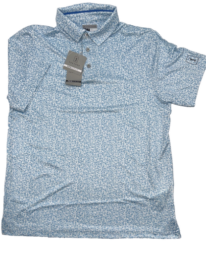 $68 PGA Tour Men's Short Sleeve Polo Shirt - Bright White - Medium - New
