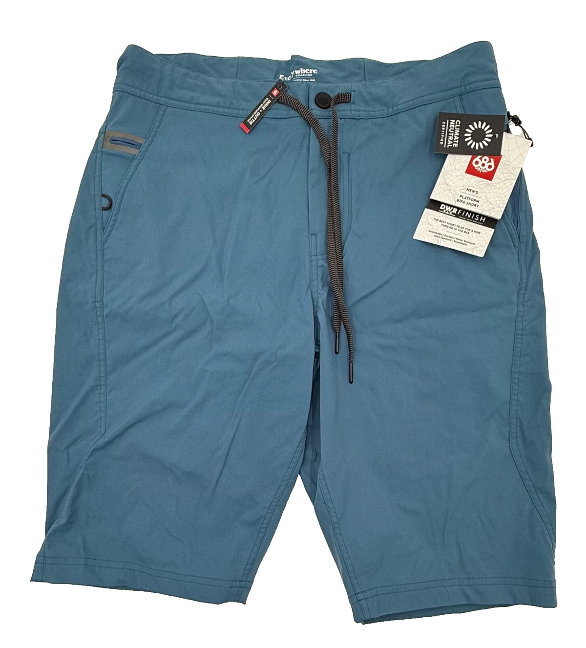 $59 686 Men’s-Platform 12” Bike Shorts-Ash Blue-32W-New Tag